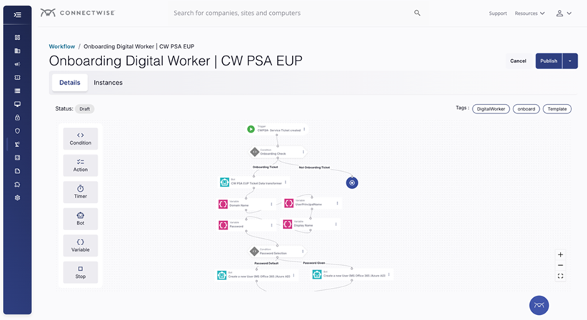 Onboarding digital worker example